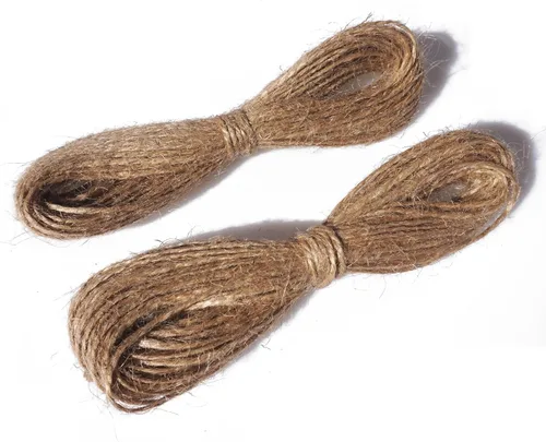 Miniatura 5 de LWR CRAFTS Cordón de yute de 0.059 in, natural, 45 pies cada uno (paquete de 2, 90 pies en total) - Cordel para manualidades para envoltura