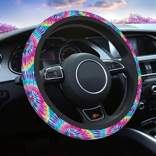 Miniatura 24 de Swono Fundas de volante de neopreno antideslizantes con diseño de fantasmas lindos y divertidos fantasmas bailarines de Halloween, agarre cómodo