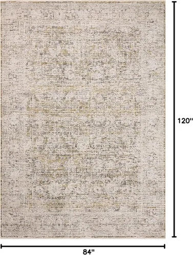 Miniatura 2 de Loloi Amber Lewis Alie Collection ALE-05 - Alfombra decorativa de carbón/beige de 2 pies y 3 pulgadas x 3 pies y 10 pulgadas, altura de pelo de 0.13