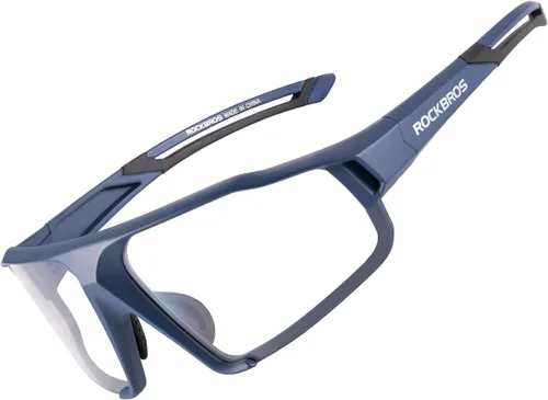 ROCKBROS Gafas de ciclismo fotocromáticas para hombre, gafas de seguridad transparentes para bicicleta de montaña de carretera Azul