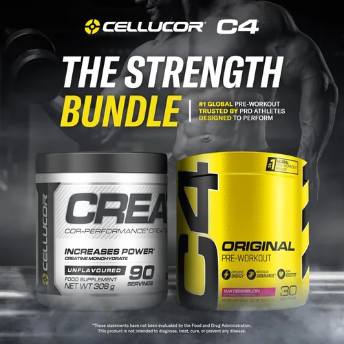Miniatura 7 de Cellucor Original C4 - Paquete de creatina y preentrenamiento, sandía, 30 porciones + polvo de creatina Cor Performance, 72 porciones