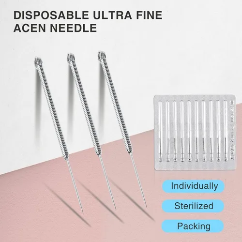 Miniatura 5 de Kit profesional para eliminar espinillas, 100 agujas desechables para el acné, herramientas para eliminar puntos negros, herramienta extractora