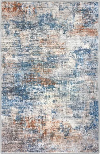 Miniatura 564 de IOHOUZE Alfombra abstracta lavable de 3 x 12 pies para pasillos, antideslizante para cocina, camino de entrada de lana sintética para interiores