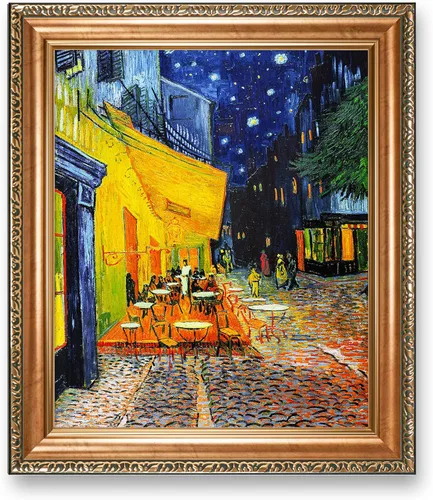 Miniatura 298 de A&T ARTWORK Noche estrellada sobre el Ródano de Vincent Van Gogh. Tamaño del marco: 36 x 30 pulgadas, tamaño de la imagen: 30 x 24 pulgadas