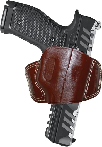Miniatura 34 de YT HOBBY Funda para pistola de cuero hecha a mano con deslizamiento rápido en la cintura OWB Marrón - mano derecha