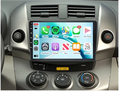 Radio de coche 2G+64G para Toyota RAV4 2007-2011 SIN JBL, Rimoody Android 13 Estéreo de coche inalámbrico Carplay Android Auto Bluetooth 5.0 GPS