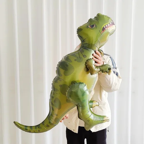 Miniatura 6 de Globos grandes de dinosaurio autoportantes 3PCS 96,52 cm Tiranosaurio Anquilosaurio Triceratops Globos inflables para kit de decoración de fiesta