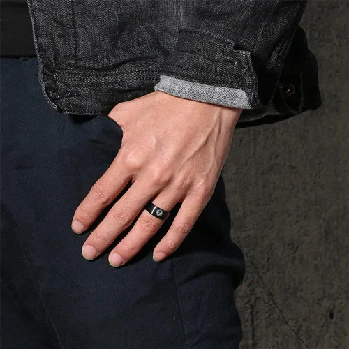 Miniatura 4 de Anillo de protección de San Benito para cristiano de acero inoxidable San Benito Cristo Señor oración alianza de boda para mujeres y hombres amuleto