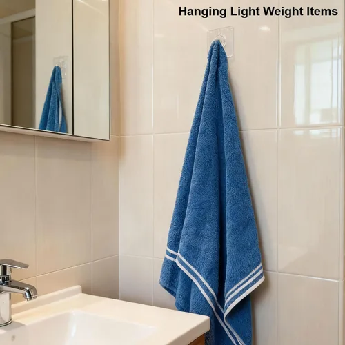 Miniatura 3 de 12 piezas de perchas para cuadros sin clavos, perchas de pared sin clavos, ganchos adhesivos para pared para colgar cuadros para cocina, baño, hogar