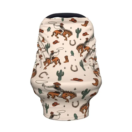 Miniatura 9 de Western - Fundas de asiento de coche multiusos para bebé, cubierta de transporte para asiento de automóvil, transpirable, para lactancia materna