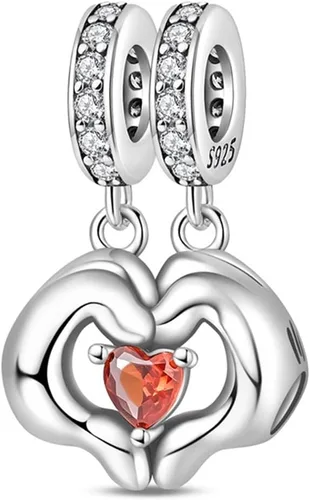 Miniatura 26 de Pulsera y collar de plata de ley 925 con dije de corazón, mariposa, loto, avión, viaje, lindo gato, cuentas, regalo para mujer