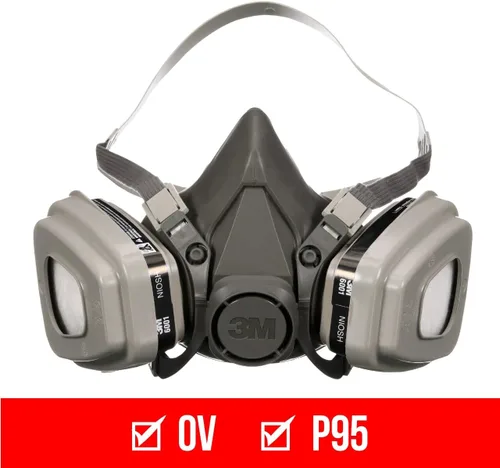 Miniatura 6 de 3M P95 / Proyecto de pintura de vapor orgánica Respirador reutilizable 6311, tamaño grande, aprobado por NIOSH, uso para pulverización de pintura
