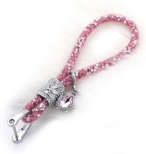 RAYHOO - Llavero de cristal para coche, para mujer, para BMW, Honda, Audi, Lexus, Ford, VW, Mercedes, Benz, Nissan, Cadillac, Maserati, Volvo,