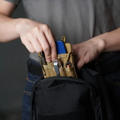 Miniatura 6 de VIPERADE VE1 Organizador de bolsillo, bolsa EDC para hombres, organizador de almacenamiento EDC, equipo EDC, bolsa de bolsillo multiherramienta