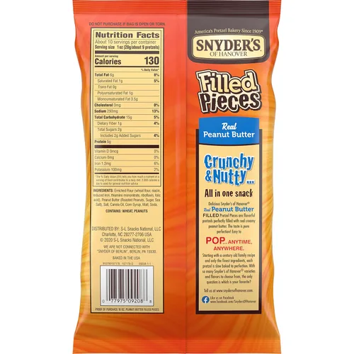 Miniatura 4 de Snyder de relleno de Hannover Pretzels, mantequilla de cacahuete, 10 Onza (Pack de 10)