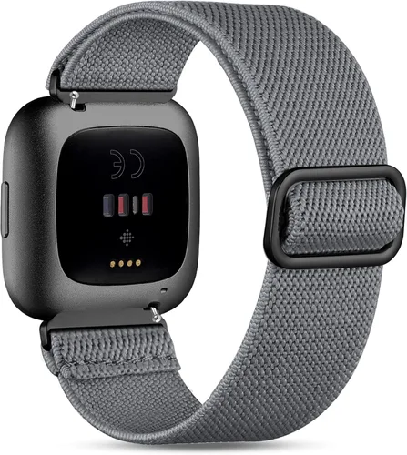 Miniatura 15 de Correa elástica compatible con correas de reloj Fitbit Versa, correa deportiva de nailon suave y transpirable de repuesto para mujeres y hombres