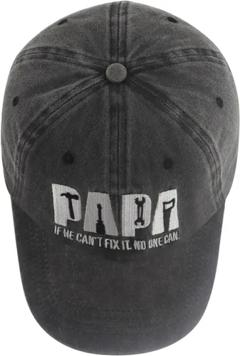 Miniatura 4 de Papa If He Can't Fix It No One Can, Papa Tools - Gorra de béisbol para hombre, divertida gorra de béisbol ajustable de algodón bordada