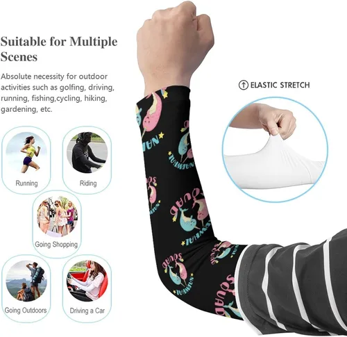Miniatura 3 de Narwhal - Mangas para cubrir los brazos, protector solar UV, mangas de enfriamiento para brazos, mangas deportivas de verano