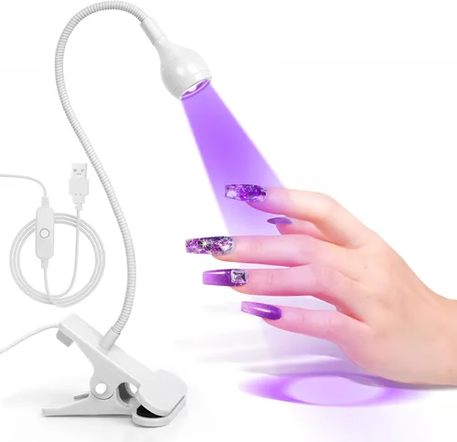 Miniatura 12 de AORAEM Lámparas LED para uñas de 3W, lámpara flexible de cuello de cisne, secador rápido de uñas para manicura, luz de curado de esmalte de gel, luz