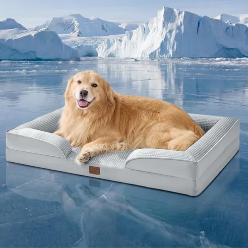 Miniatura 74 de Bedsure Cama ortopédica XL para perros extragrandes, cama lavable para perros y gatos, impermeable, cómodo sofá para perros con funda extraíble