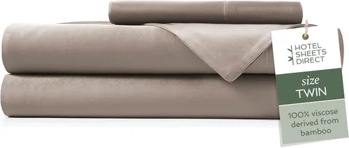 Miniatura 16 de Hotel Sheets Direct Juego de Sábanas de Cama de 4 Piezas, Tamaño California King, 100% Viscosa Derivada de Bambú, Juego de Sábanas con 2 Fundas