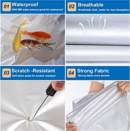 Miniatura 2 de KouKou Oxford - Cubierta impermeable para automóvil, para todo tipo de clima, para exteriores, contra la lluvia, el polvo, el sol, UV