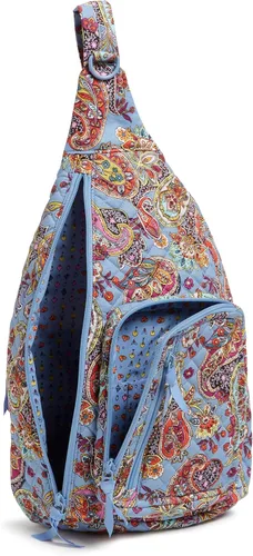 Miniatura 3 de Vera Bradley Mochila bandolera de algodón, Provenza Paisley