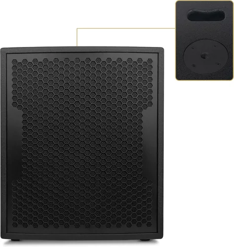 Miniatura 3 de Sound Town Paquete de 2 subwoofers PA alimentados de 15 pulgadas con salidas de altavoz, 1600 W, LPF, madera contrachapada de abedul, negro