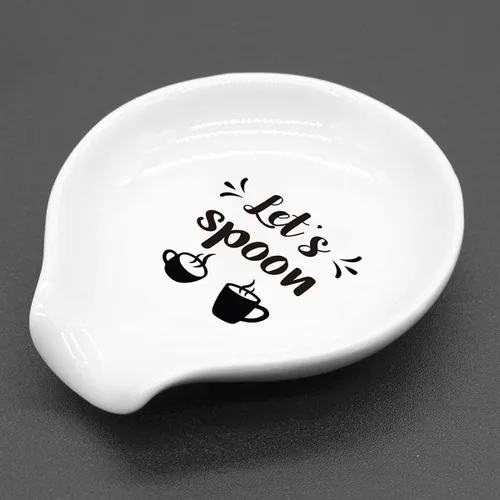 Miniatura 4 de Littlefa Let's Spoon - Cuchara de café con frase divertida, soporte para cuchara de café con frase divertida, soporte para cuchara pequeña