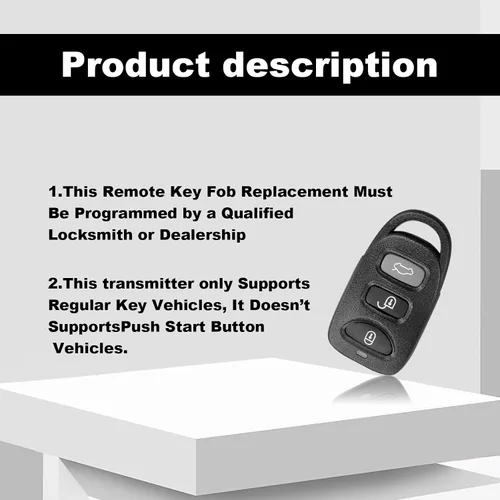 Miniatura 4 de Reemplazo del mando a distancia sin llave para Hyundai Elantra 2016 2017 2018 2019 2020 OSLOKA-423T Control remoto de entrada sin llave 433MHz