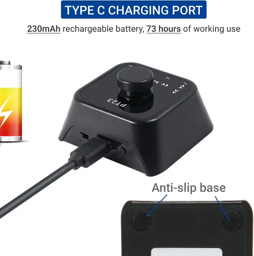 Miniatura 3 de Page Turner - Pedal giratorio de página de música recargable, Bluetooth, compatible con iOS, Android, sistema (negro)