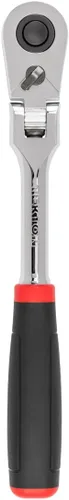 Miniatura 10 de TEKTON Trinquete de agarre cómodo de larga duración con cabeza flexible de 1/2 pulgada x 14 pulgadas sin liberación rápida SRH22214