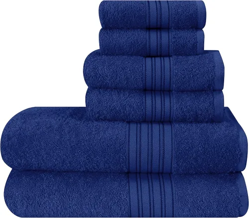 Miniatura 53 de BOUTIQUO Juego de 2 toallas de baño 100% algodón de 28 x 55 pulgadas, toallas de baño grandes ecológicas, compactas, de secado rápido, ligeras, Rosa