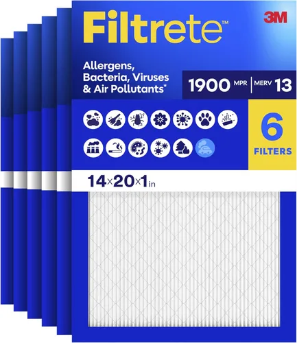 Miniatura 28 de Filtrete 17.5x23.5x1 filtro de aire para caldera/aire acondicionado, MERV 13, MPR 1900, Premium Allergen, Bacteria & Virus Filter, filtro de aire