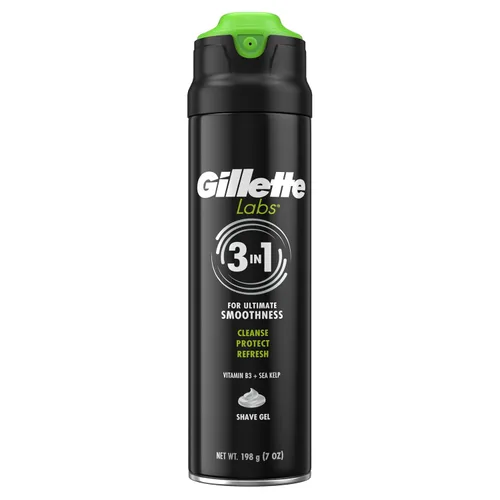 Miniatura 9 de Gillette Labs - Gel de afeitar espumoso rápido para hombres, sin alcohol, tinte y parabenos con vitamina B3 y algas marinas, refresca y calma