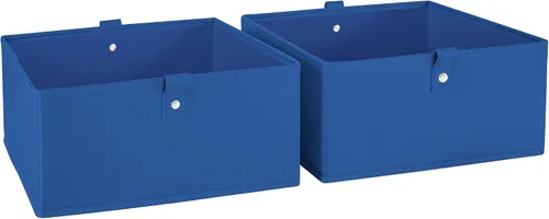 Miniatura 18 de RiverRidge Juego de 6 contenedores de almacenamiento plegables para niños - Cajas de tela de 10.5"A x 5"Al con asas para organizador de armario y 6
