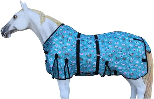 Miniatura 5 de CHALLENGER 60" Caballo Malla Ligero Transpirable Verano Primavera Hoja Bellyband 73432