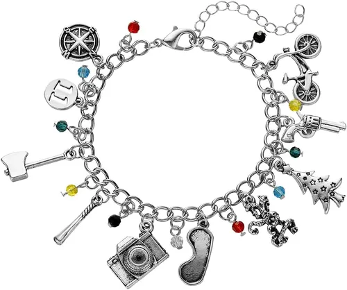 Miniatura 3 de Dr's gift Strange Things Bracelet Necklace Pack Strange Things Merchandise for Teen Girls Kids Christmas Birthday Gift Stranger Eleven ST Fans 2 PCS