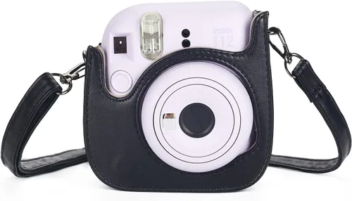 Miniatura 5 de Phetium Instant Mini 12 - Funda protectora para cámara compatible con Instax Mini 12 11, bolsa de piel sintética con bolsillo y correa de hombro
