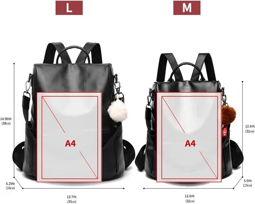 Miniatura 3 de CHERUTY Women Backpack Purse PU Leather Anti-theft Casual Shoulder Bag Fashion Ladies Satchel Bags
