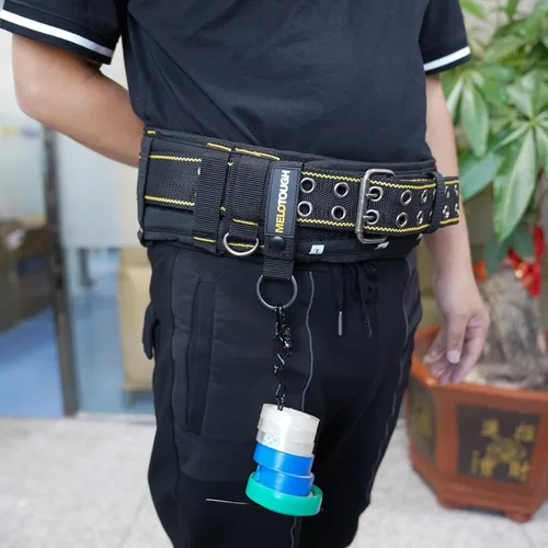 Miniatura 4 de MELOTOUGH Tanga de cinta para cinturón de herramientas, cintura electricistas, cadena con llavero y gancho a presión de gatillo, 1 paquete