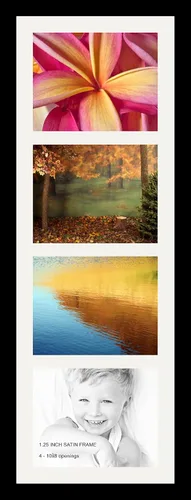 Miniatura 120 de Marco para fotos de ArtToFrames, 4 aberturas de 5′ x 7′ y marco negro satinado, de ArtToFrames, Madera, negro 4 - 8x10 - (2131)