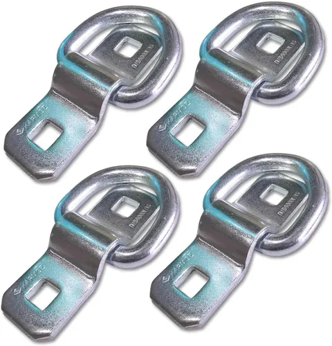 LE KAPMOZ Anillos en D resistentes de 3/8 pulgadas, ganchos de anclaje de amarre para remolque, camión, cama, camioneta, caravana, cámper, ATV,