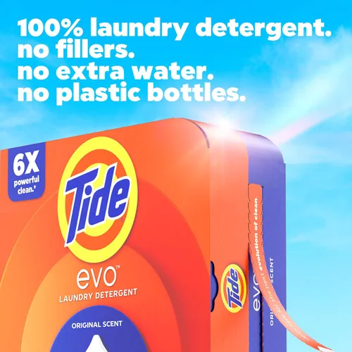 Miniatura 2 de Tide Los azulejos de fibra de detergente para ropa con aroma original de evo funcionan en el 100% de las manchas comunes, seguro para todas
