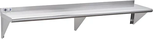 Profeeshaw NSF Estante de Acero Inoxidable 12" x 60", 315 lb Estantes Comerciales de Montaje en Pared Estantería de Metal con Protector contra