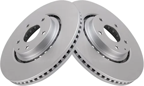 Miniatura 3 de TRQ Juego de rotores de freno delantero ventilados con revestimiento G prémium compatible con Mazda 6 CX-5 2019-2021 CX-9 2016-2021