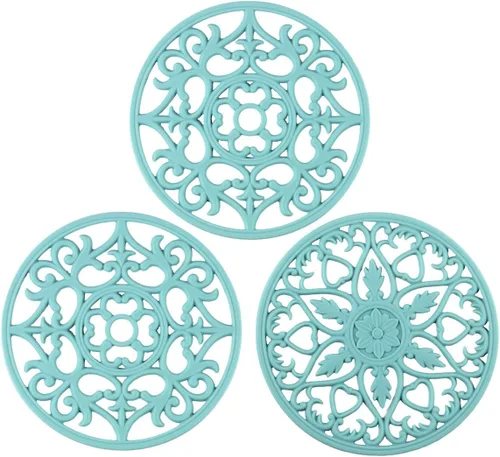 Miniatura 11 de Colinda Salvamanteles de silicona para platos calientes, ollas calientes y almohadillas, protege la encimera de ollas calientes y sartenes que salen