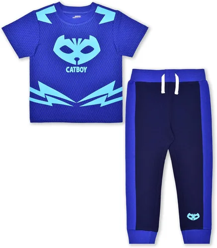 Hasbro 's PJ Masks - Juego de 2 pantalones deportivos para niños, camisa de manga corta y pantalones deportivos