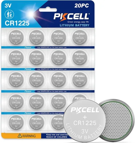 Miniatura 10 de PKCELL CR1225 batería de litio de 3 V, modelo CR 1225, pilas de botón para termómetro, vida útil de 5 años (5 unidades)