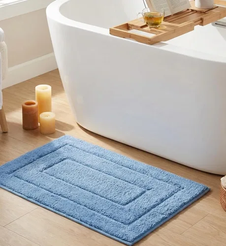 Miniatura 80 de GRANNY SAYS Alfombras de baño antideslizantes, lavables, extra suaves y absorbentes de agua para baño, alfombra de baño peluda de felpa, alfombra